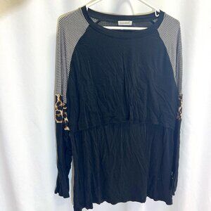 Smallshow Nursing Long Sleeve Top with Lift Up Flap